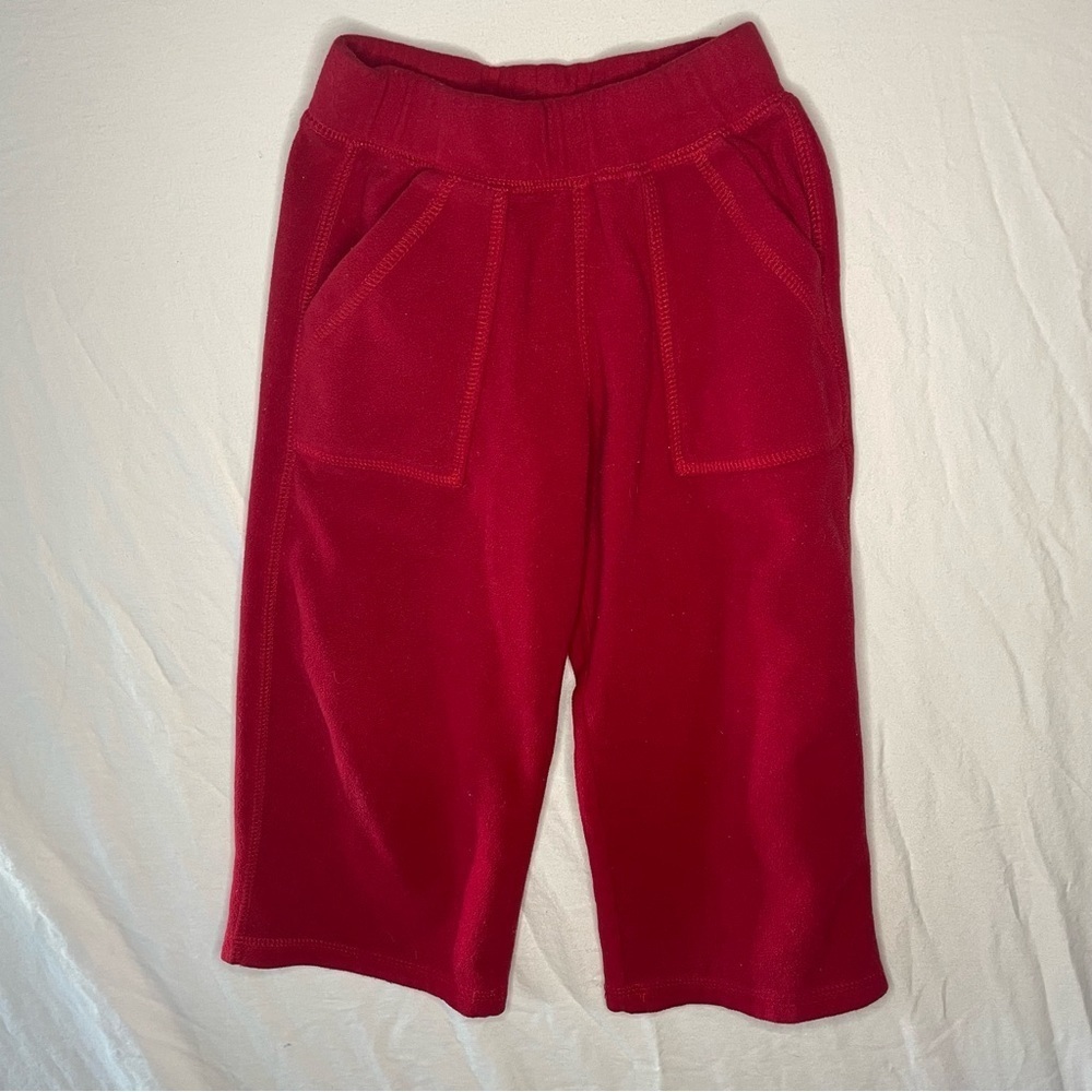 Red Joggers with Elastic Waistband and Loose Fit